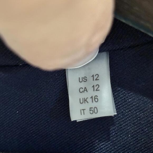 Elie Tahari Tailored Navy Blazer‎ – Size 12 – Classic One Button Jacket - Picture 6 of 8